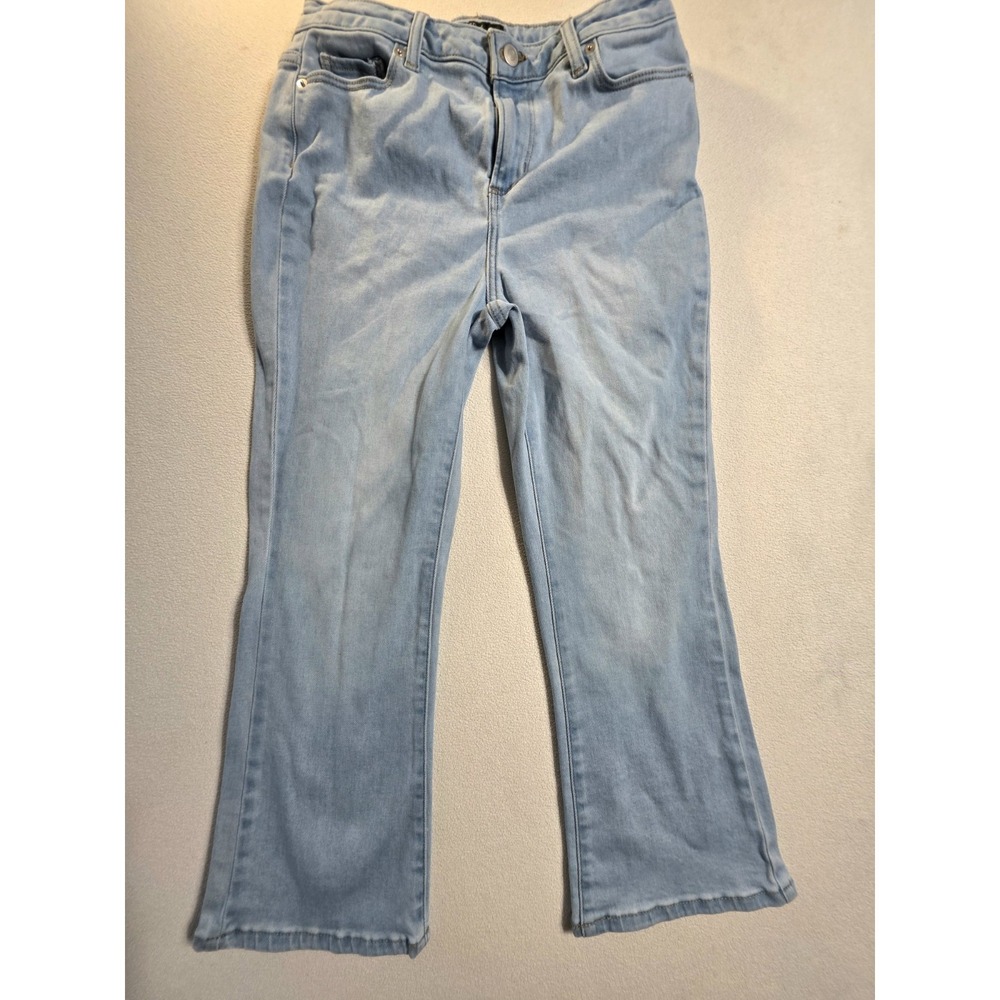 Member's‎ Mark Womens Size 6 Crop Flare Jeans Light Wash Blue Stretch Denim